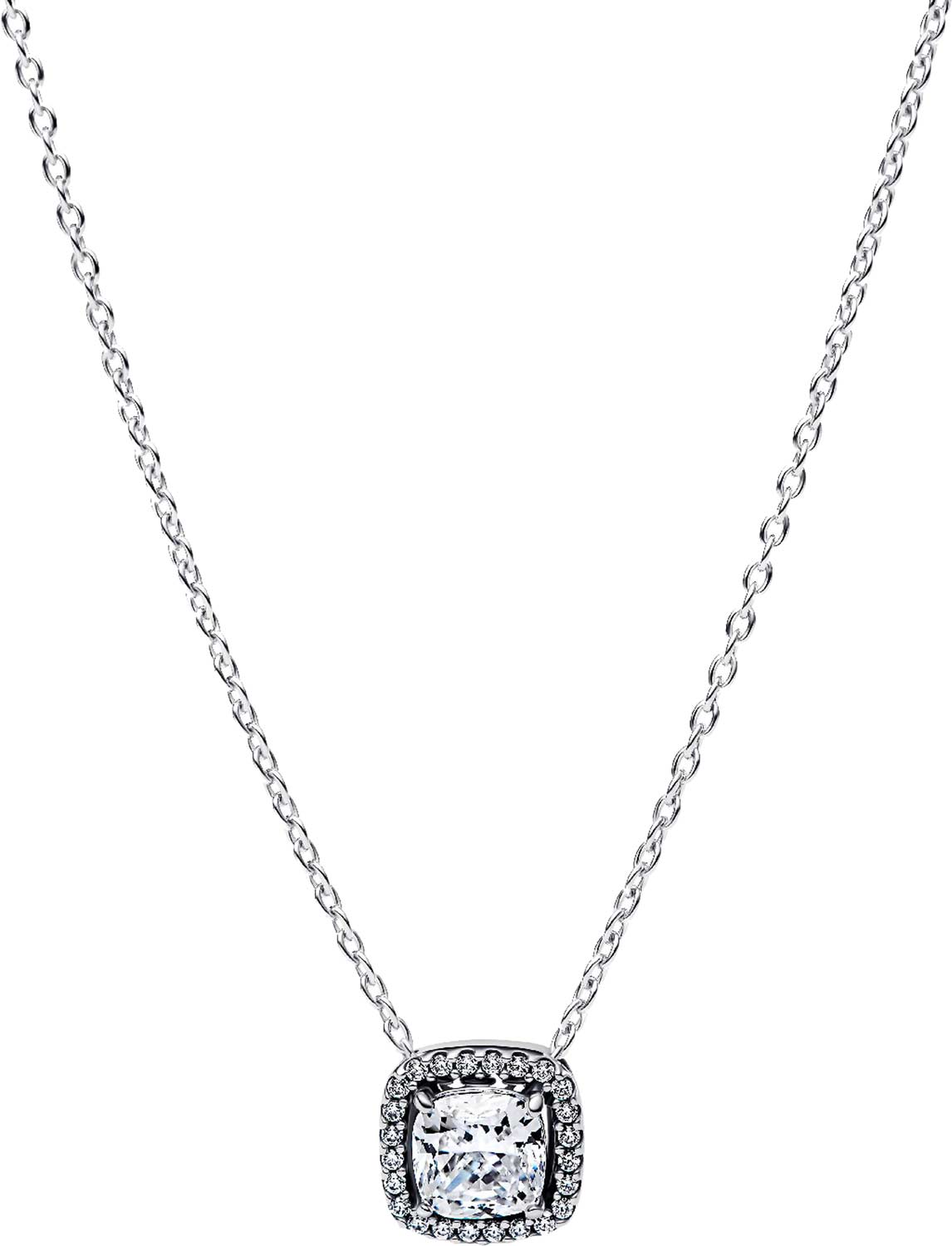 Серебряная подвеска на цепочке PANDORA Timeless 393560C02 с фианитами