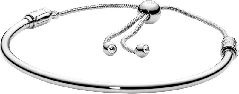 Серебряный браслет для шармов PANDORA 597953CZ с кубическим цирконием