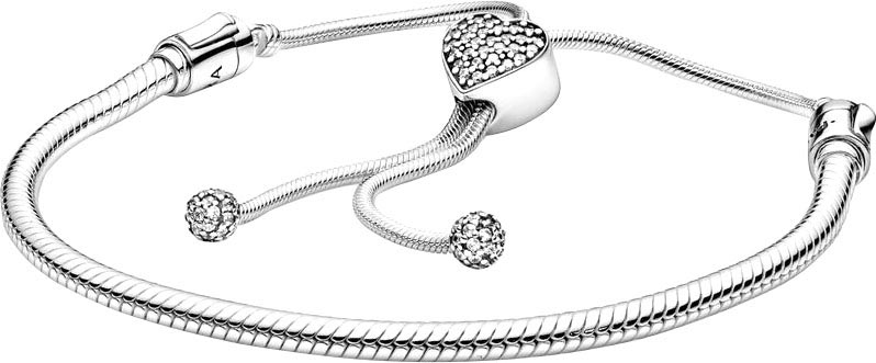 Серебряный браслет для шармов PANDORA 598699C01 с фианитами