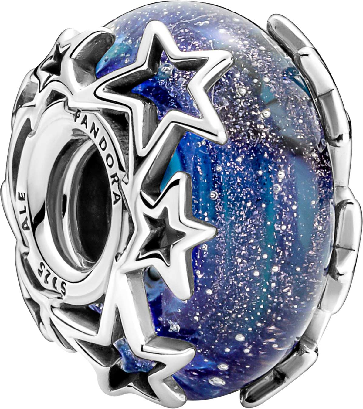 Серебряный шарм ''Галактика'' PANDORA 790015C00 с муранским стеклом