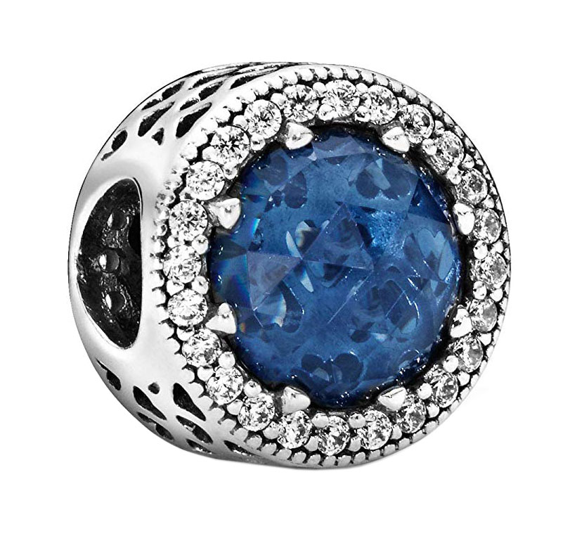 Серебряный шарм PANDORA 791725NMB с кристаллами, кубическим цирконием