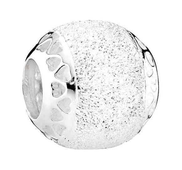 Серебряный шарм ''Сияющие сердца'' PANDORA 792097 с эмалью