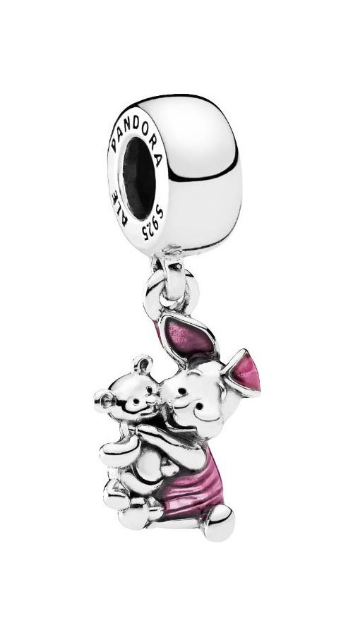 Серебряная подвеска-шарм ''Пятачок'' PANDORA Disney 792134EN117 с эмалью