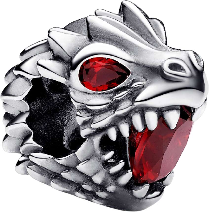 Серебряный шарм ''Дракон'' PANDORA Game of Thrones 793141C01 с кристаллами