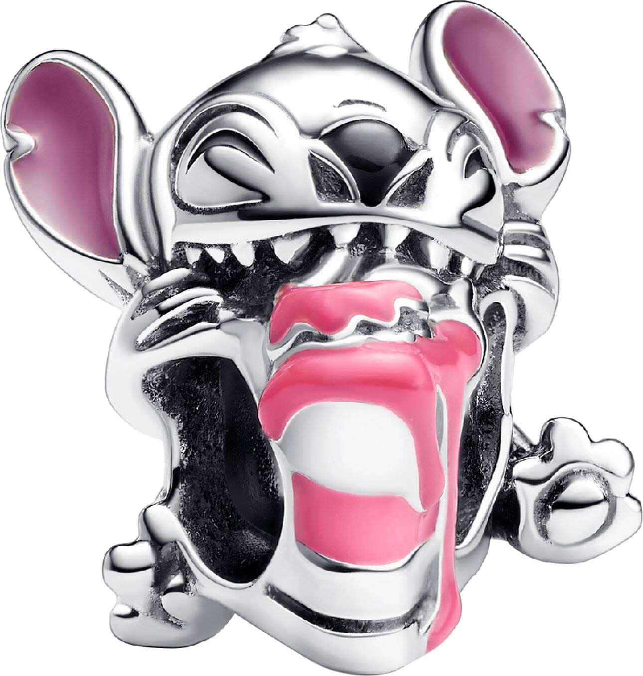 Серебряный шарм ''Праздничный Стич'' PANDORA Disney 793189C01 с эмалью