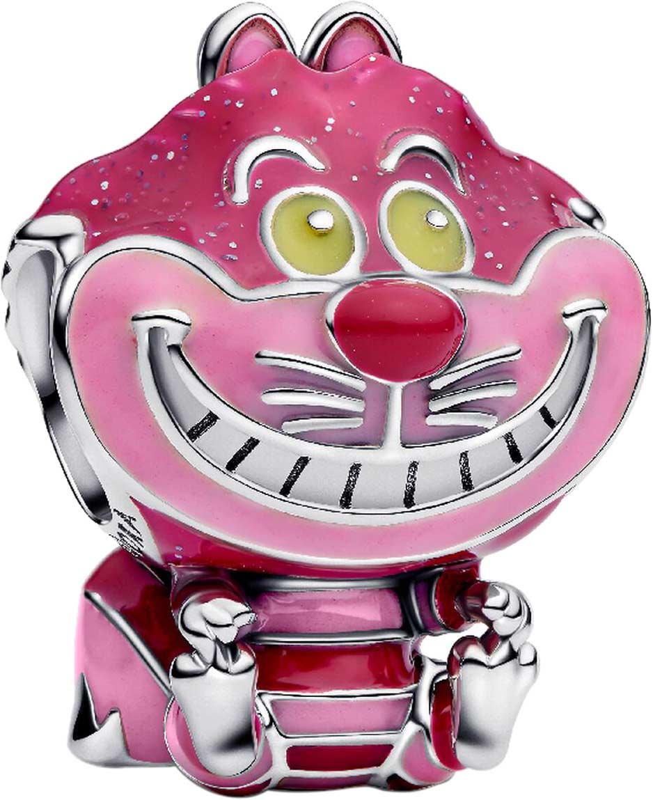 Серебряный шарм ''Чеширский кот'' PANDORA Disney 794025C01 с эмалью