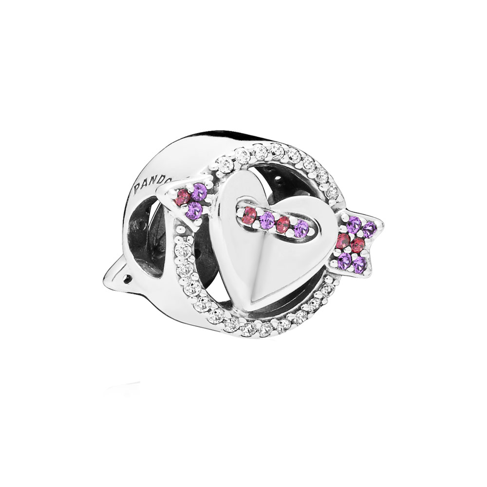 Серебряный шарм PANDORA 797827CZMX с кубическим цирконием, кристаллами