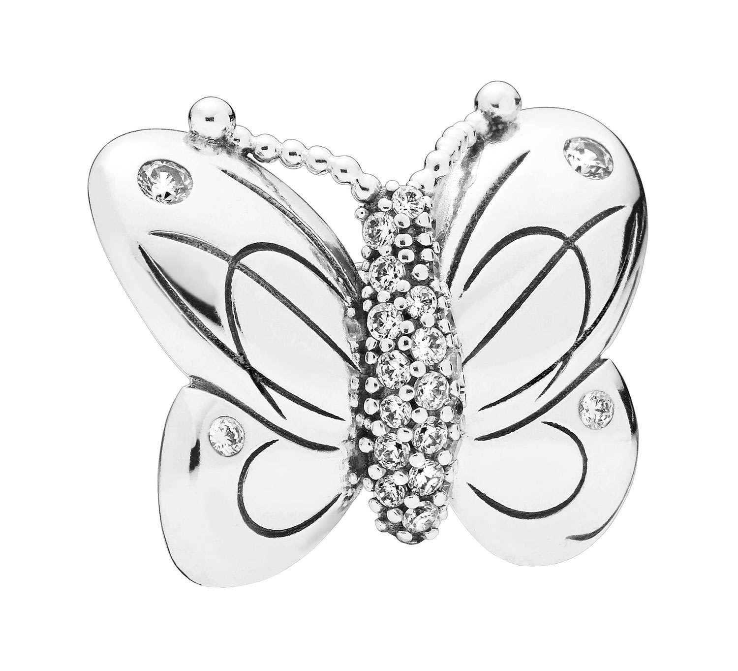 Серебряный шарм-разделитель PANDORA 797880CZ с кубическим цирконием