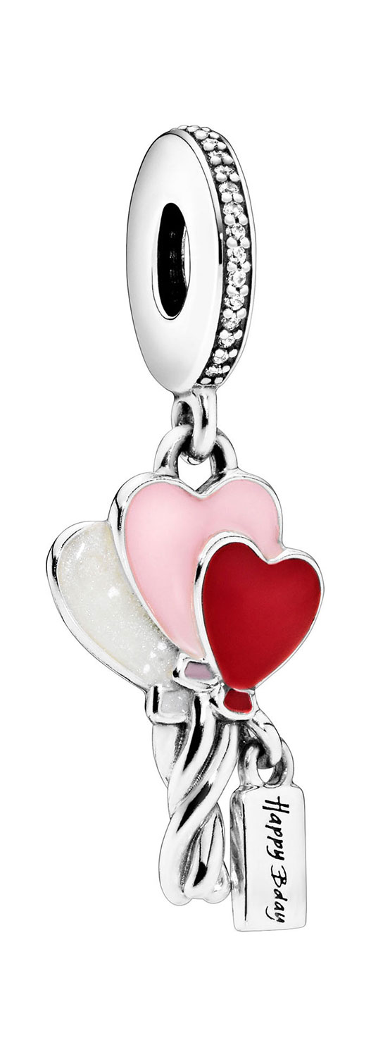 Серебряная подвеска-шарм PANDORA 798076CZ с кубическим цирконием, эмалью
