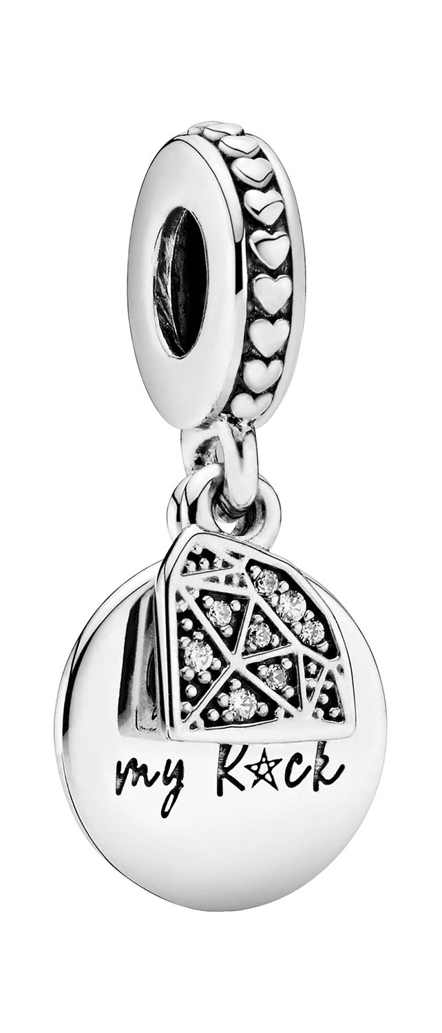 Серебряная подвеска-шарм PANDORA 798102CZ с кубическим цирконием