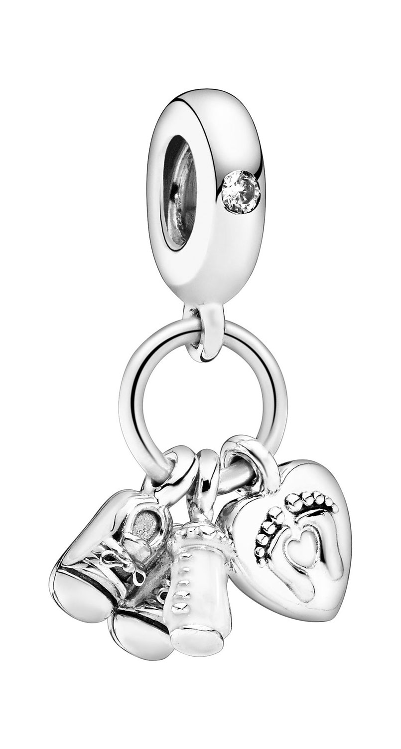 Серебряная подвеска-шарм PANDORA 798106CZ с фианитом