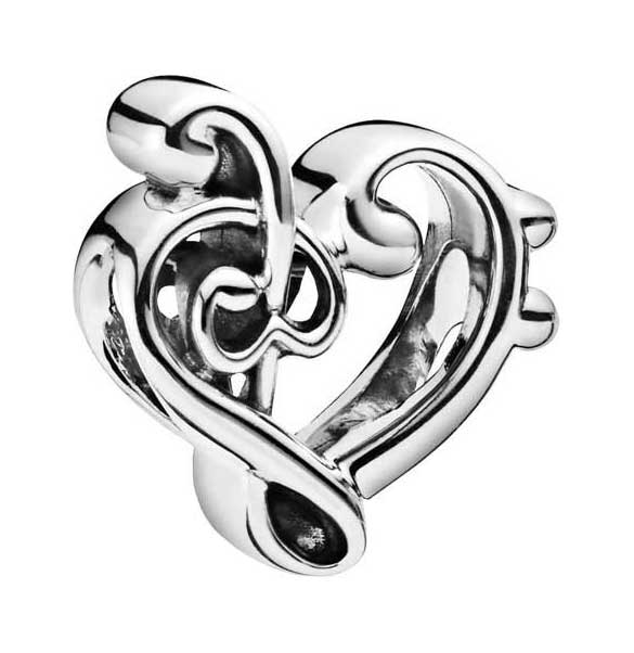Серебряный шарм ''Мелодия сердца'' PANDORA 798346