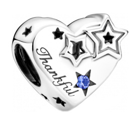 Серебряный шарм ''Благодарность'' PANDORA 799527C01 с кристаллами