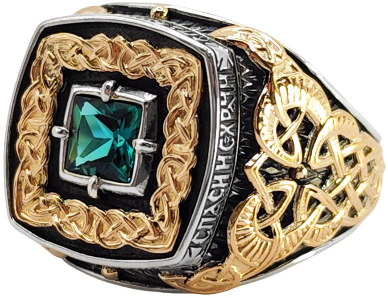 Мужской серебряный перстень Persian KSZ136-KVARC-TURMALIN с кварцем