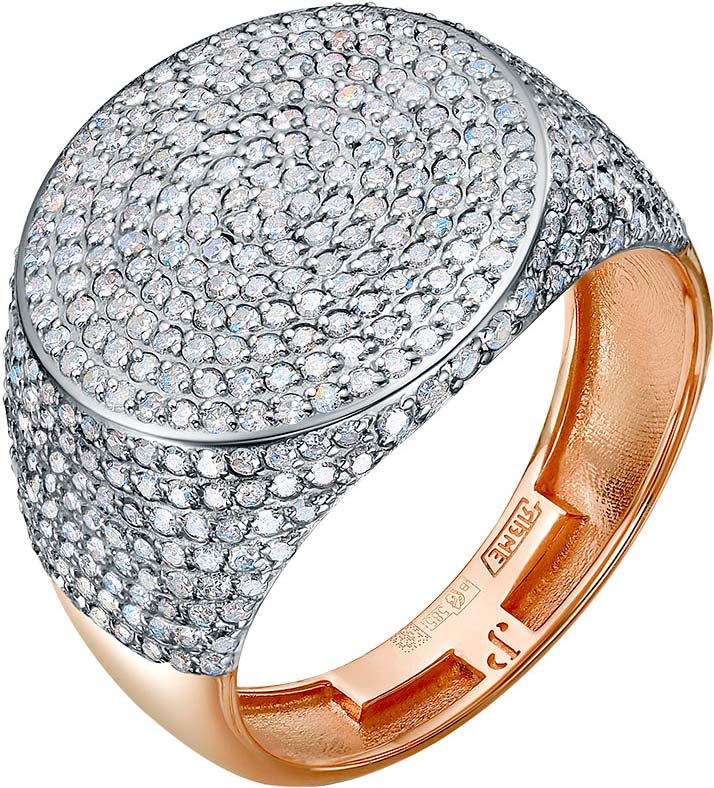 Золотая печатка Platika 1-1184504-101-17 с бриллиантами