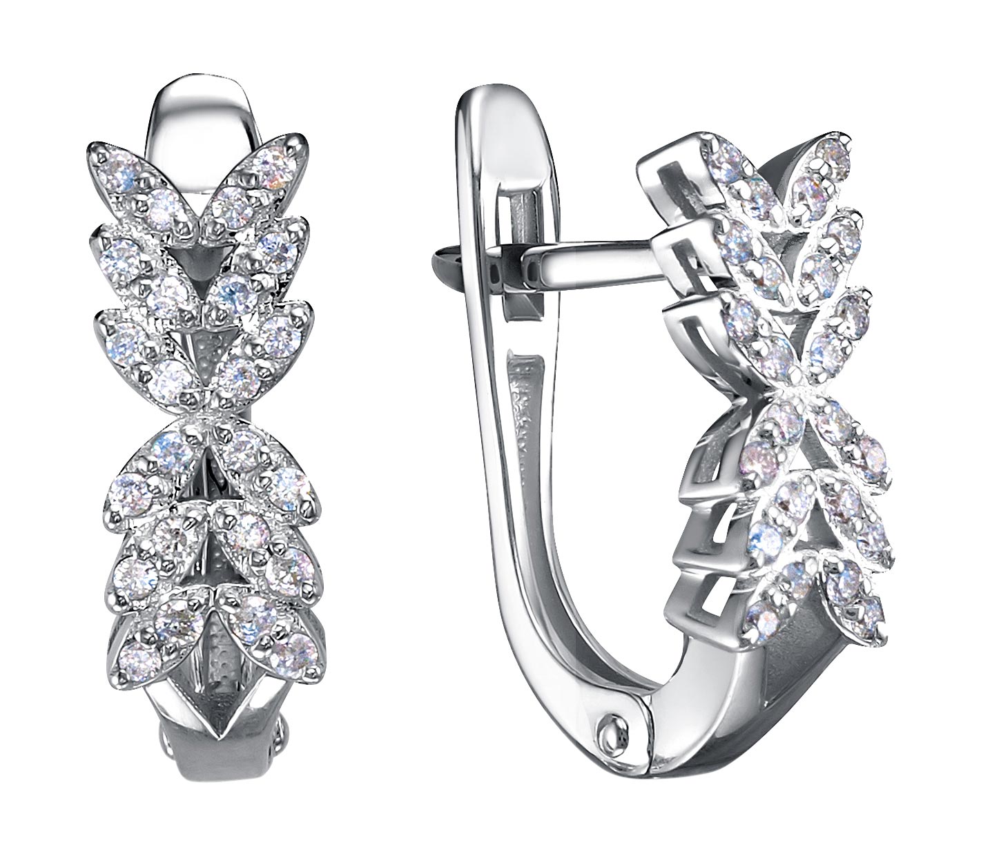 Платиновые серьги Platika 2-0192-901 с бриллиантами