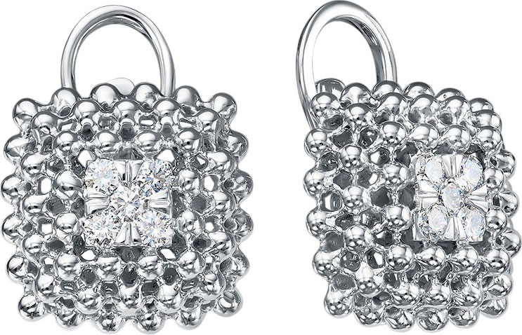Серьги из белого золота Platika 2-0839504-201 с бриллиантами