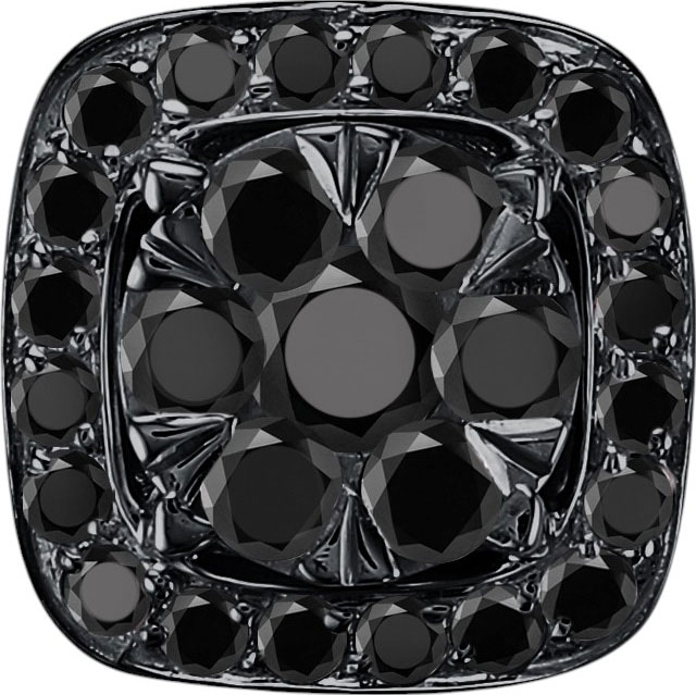 Подвеска из белого золота Platika 3-11-0083504-205 с черными бриллиантами