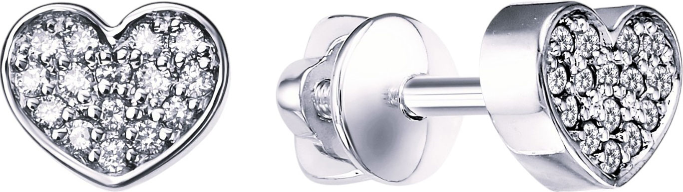 Серьги пусеты-гвоздики из белого золота Platika 5-0559504-201 с бриллиантами