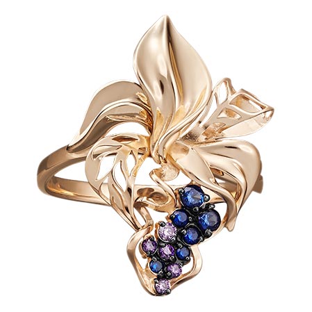 Золотое кольцо PLATINA Jewelry 01-4988-01-404-1110-48 c фианитом