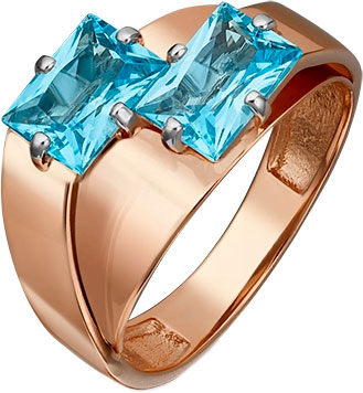 Золотое кольцо PLATINA Jewelry 01-5251-00-201-1110-57 с топазами