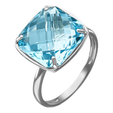 Кольцо из белого золота PLATINA Jewelry 01-5313-00-201-1120-46 с топазом