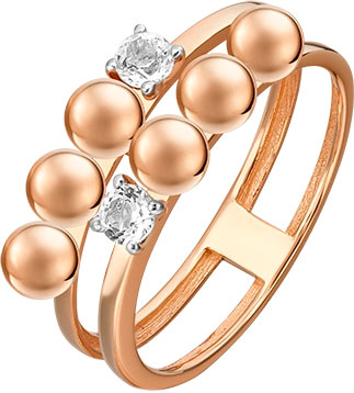 Золотое кольцо PLATINA Jewelry 01-5514-00-201-1110 с топазами