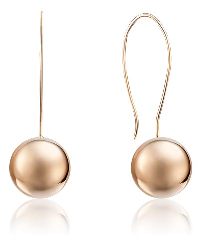 Золотые серьги шарики PLATINA Jewelry 02-3552-00-000-1110-01