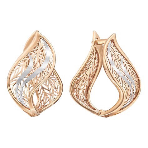 Золотые серьги PLATINA Jewelry 02-3703-00-000-1110-48