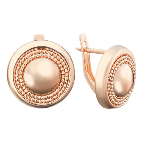 Золотые серьги круглые PLATINA Jewelry 02-3919-00-000-1110-04