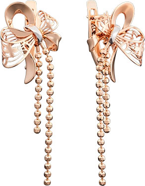 Золотые серьги PLATINA Jewelry 02-3922-00-000-1110-48