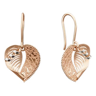 Золотые серьги PLATINA Jewelry 02-3961-00-000-1110-63