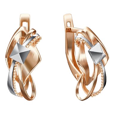 Золотые серьги PLATINA Jewelry 02-4118-00-000-1111-04