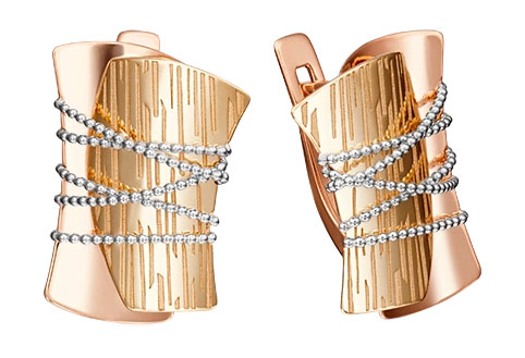Золотые серьги PLATINA Jewelry 02-4142-00-000-1113-48