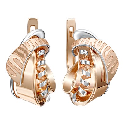 Золотые серьги PLATINA Jewelry 02-4267-00-000-1110-48