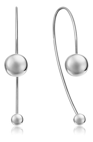 Серьги шарики из белого золота PLATINA Jewelry 02-4431-00-000-1120-42