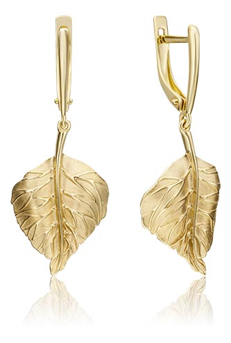 Золотые серьги с подвесками PLATINA Jewelry 02-4535-00-000-1130-02