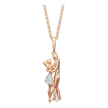 Золотая подвеска PLATINA Jewelry 03-2433-00-401-1110-03 с фианитами