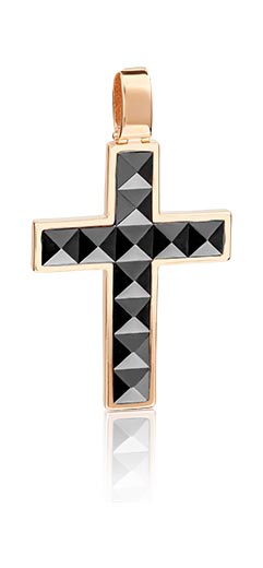 Золотой декоративный крестик PLATINA Jewelry 03-2459-00-000-1110-04