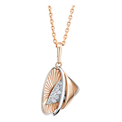 Золотая подвеска PLATINA Jewelry 03-2731-00-401-1111-65 с фианитами