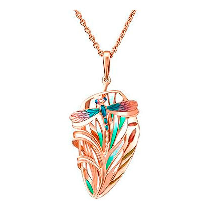 Золотая подвеска ''Стрекоза'' PLATINA Jewelry 03-2802-00-000-1110-48 с эмалью