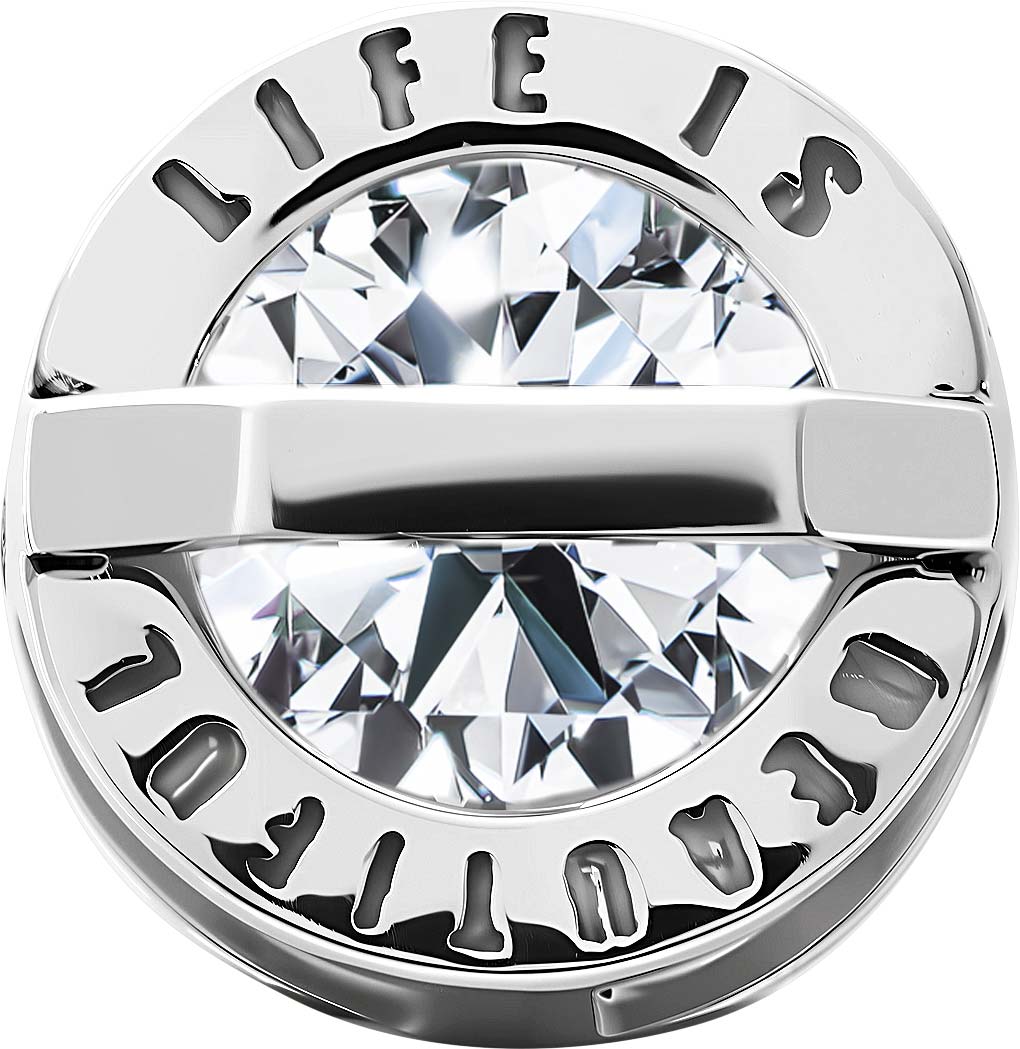 Кулон из белого золота PLATINA Jewelry 03-3072-00-501-1120-38 с фианитом