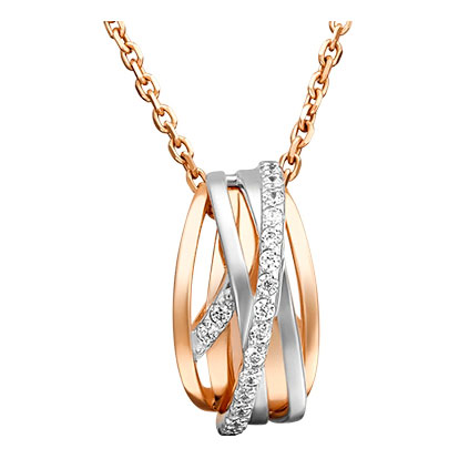 Золотая подвеска PLATINA Jewelry 03-3106-00-401-1111-24 с фианитами