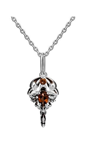 Серебряный кулон PLATINA Jewelry 03-3184-00-202-0200-68-Ag c кварцем