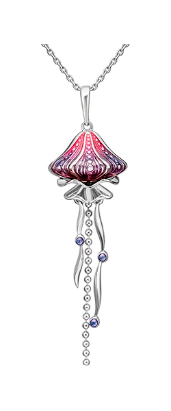 Серебряный кулон PLATINA Jewelry 03-3262-00-000-0200-69-Ag c эмалью