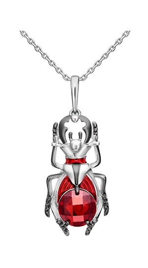 Серебряный кулон PLATINA Jewelry 03-3269-00-404-0200-68-Ag c фианитом