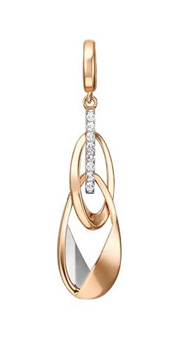 Золотая подвеска PLATINA Jewelry 03-3285-00-201-1111 с белыми топазами