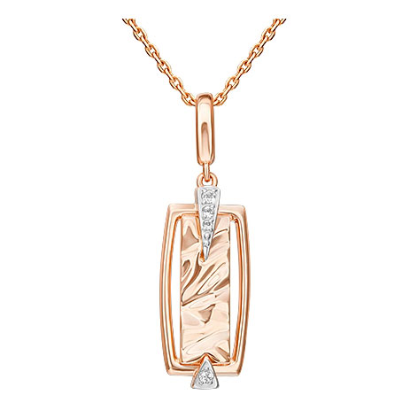 Золотая подвеска PLATINA Jewelry 03-3413-00-201-1111 с белыми топазами