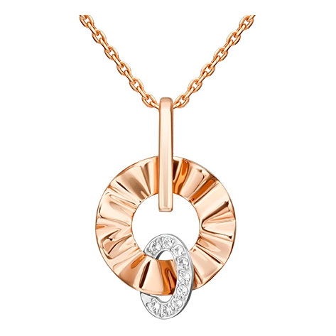 Золотая подвеска PLATINA Jewelry 03-3415-00-201-1111 с белыми топазами