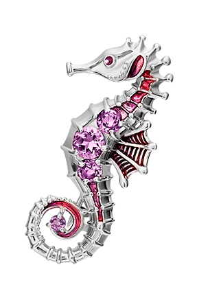 Серебряная брошь PLATINA Jewelry 04-0256-00-203-0200-69-Ag c аметистом